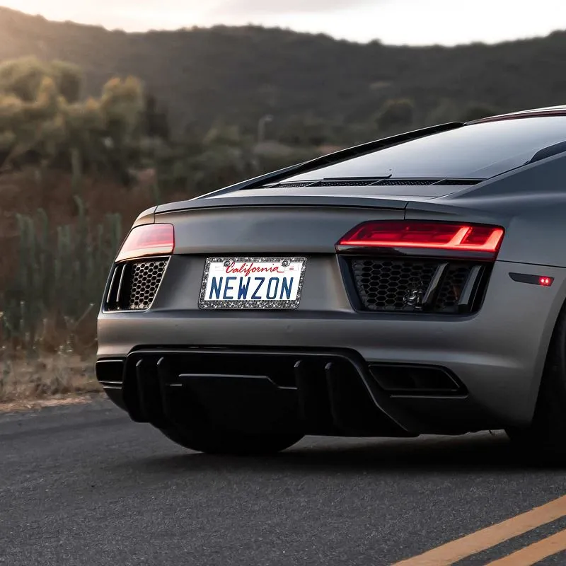 Atractivo marco para matrícula de la bandera americana.