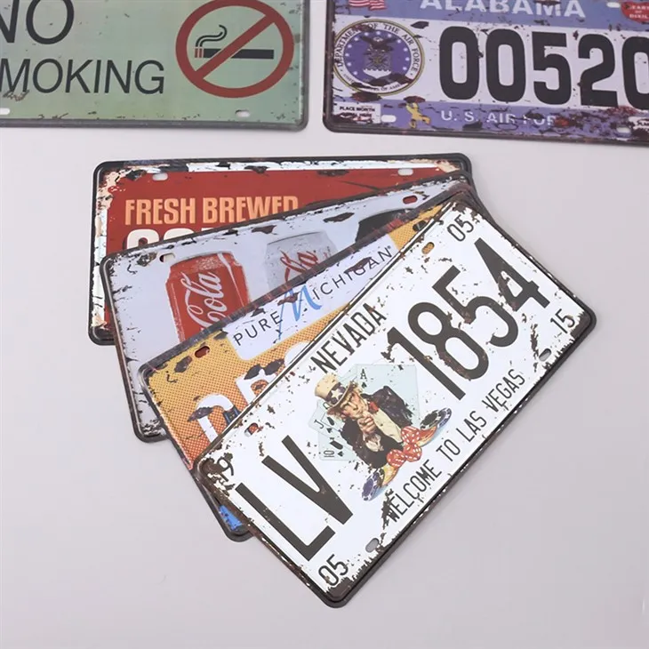 Letrero de metal nostálgico retro americano