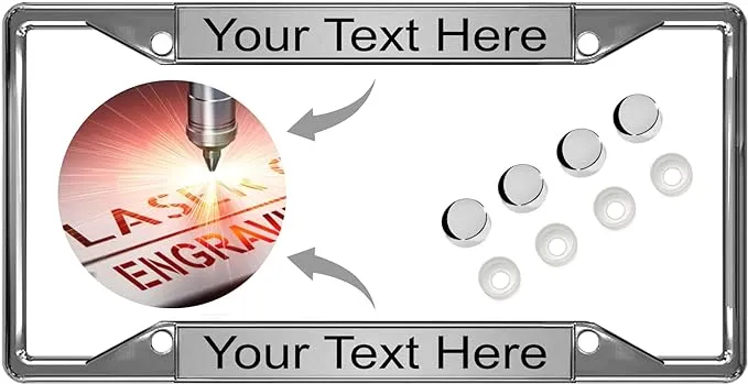 Marco de matrícula con texto de estilo clásico